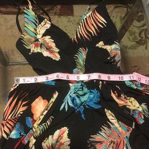 Hot Miami Styles Black Palm Print Maxi dress